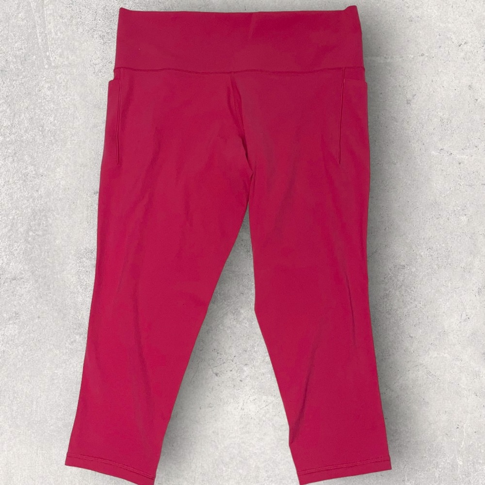 Athleta Barbie Pink Salutation Stash Pocket II 7/8 Tight Size 2X